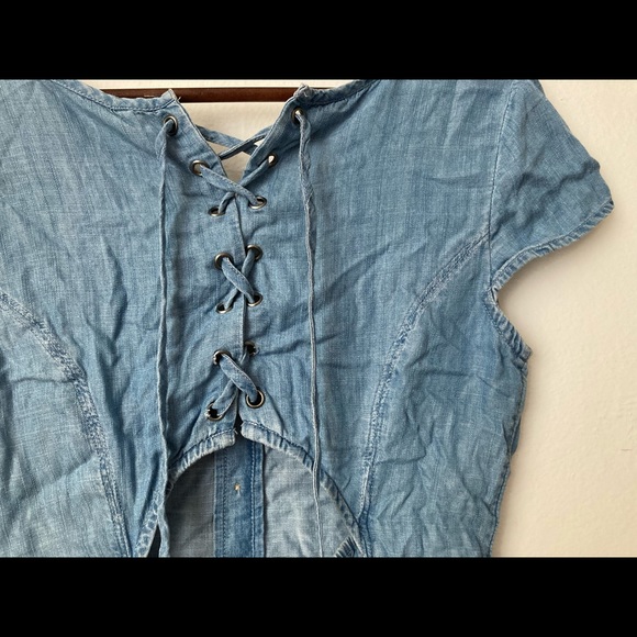 SOLD American Eagle Chambray Casual Dress - Picture 3 of 3